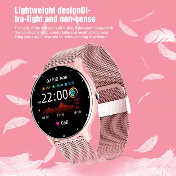 Smart Watch Damen Fitness Tracking Herzfrequenz Blutdruck voll