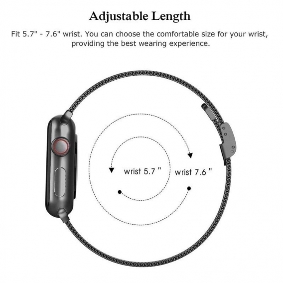 AcserGery Für Apple Watch 6 5 4 3 2 Armband Ersatzband / Edelstahl Ersatzschnalle Gürtel / Smartwatch Zubehör