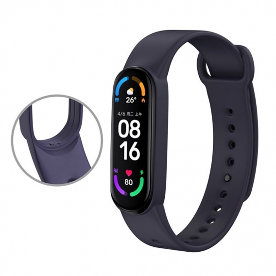 AcserGery Sportarmband für Mi Band 6 Strap Silikonarmband Zubehör Straps Bracele