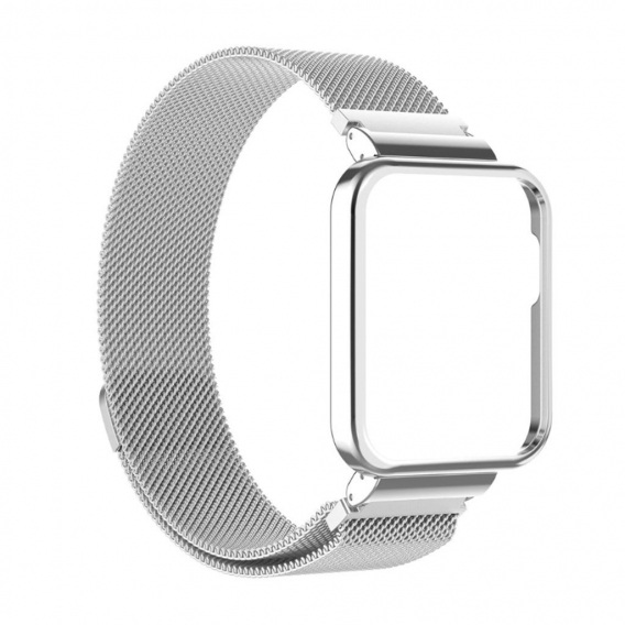 AcserGery Band Metal Mesh Strap + Case Lünettenrahmen für Mi Watch Lite / 1 Armband