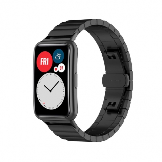 AcserGery Metall-Edelstahl-Uhrenarmband-Ersatzarmband mit Werkzeug für – Watch Fit 1.64\" Vivid AMOLED Display Smart Watch