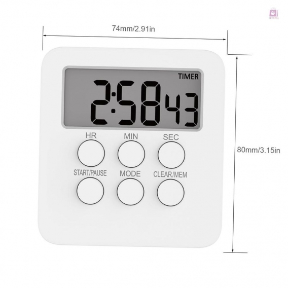 AcserGery G\u0026M Digitale Zeitschaltuhr Magnetischer Koch-Countdown-Alarm 24 Stunden mit LCD-Bildschirm-Stummschaltung für das