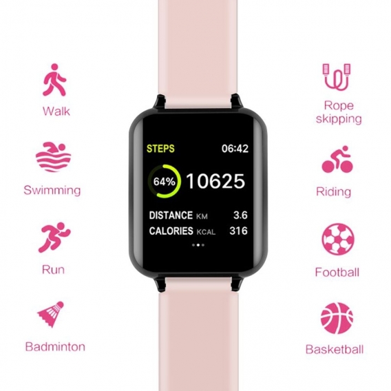 Pyzl Frauen Smart Watch Männer Uhren Pulsmesser Blutdruck Fitness Armband Sport Smartwatch für iOS Android Band