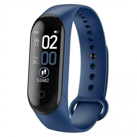 Smartwatche Bluetooth Smart Watch Armband Herzfrequenz Blutdruck Fitness Sport Aktivität Tracker Farbe：Blau