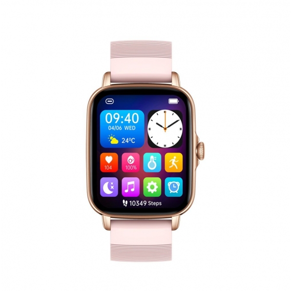 KT59 Smart Watch 1,69 Zoll Bluetooth Anruf Smartwatches Sport Tracker Für Android ios Pink