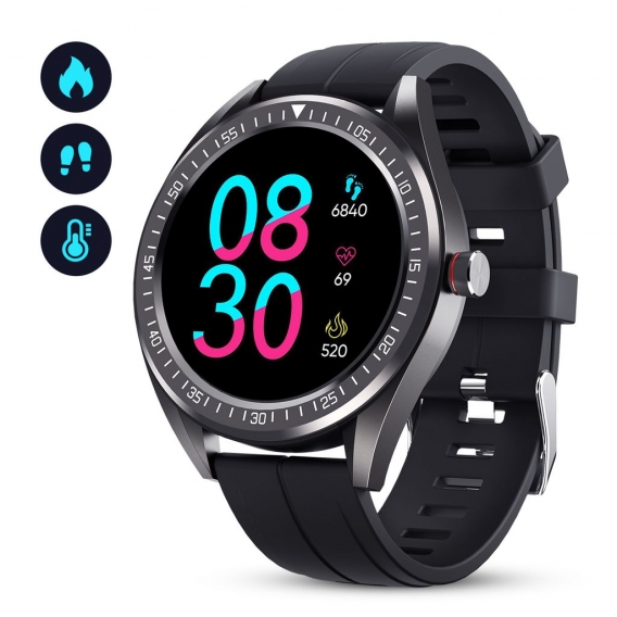 GOKOO Smartwatch Herren Männer Fitness Sportuhr IP68 Wasserdicht Herzfrequenzmessung Schrittzähler Schlafmonitor Kalorie Intelli