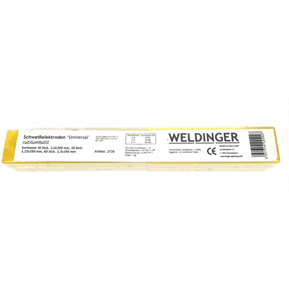 WELDINGER Sortiment 2,0/ 2,5/ 3,25 mm Universal Schweißelektroden in Box