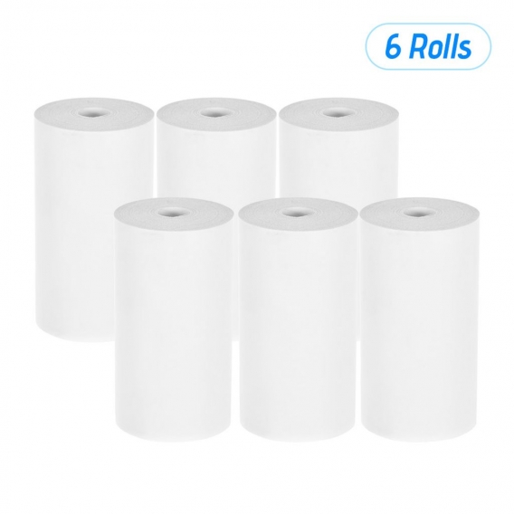 Thermal Receipt Paper Roll 57*30mm / 2.17*1.18in Bill Ticket Printing for Cash Register POS Receipt Printer, 6 Rolls