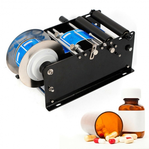 Etikettiergerät Etikettiermaschine Labeling Machine MT-30 Halbautomatische Etikettiergerät Rund Dose/Flasche 30 Stück/Min Label 