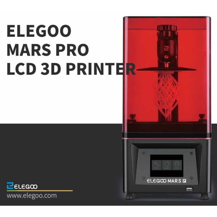 ELEGOO® Mars 2 Pro Mono MSLA 3D-Drucker UV Photocuring LCD Resin 2K ...