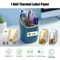 NIIMBOT 1 Rolle Thermodruck Etikett Papier Name Preis Barcode Selbstklebender Etikettendrucker Aufkleber Wasserdicht Reißfest fü