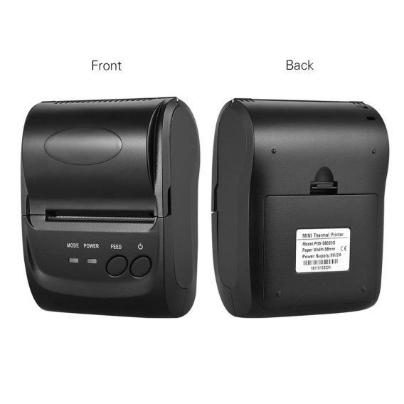 Aibecy POS-5802DD tragbare Mini-Bluetooth-USB-Thermodrucker Receipt Ticket POS Printing für iOS Android Windows