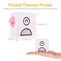 Poooli Pocket Thermodrucker 58 mm Wireless BT-Drucker 300 dpi mit 1 Rolle Thermopapier zum Drucken von Etiketten Listen Fotos Er