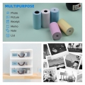 Aibecy 5pcs Color Thermal Paper Roll Set 57x30mm/2.17x1.18in Photo Picture Receipt Memo Printing Compatible with Peripage/Papera