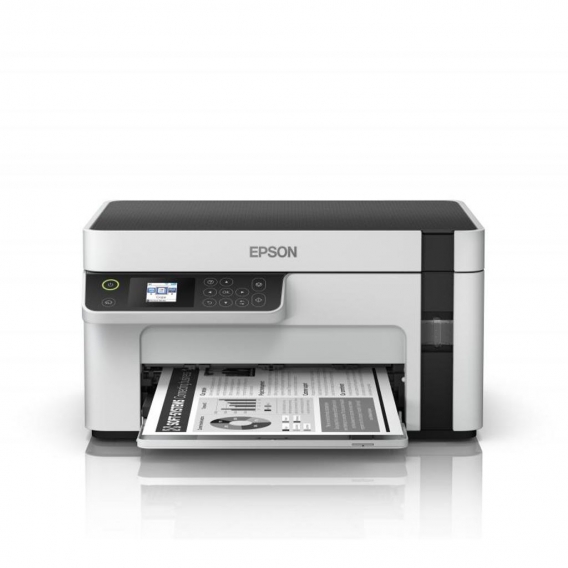 Epson Multifunktions-Kompaktdrucker EcoTank M2120 Schwarzweiß, Tintenstrahl, A4, Wi-Fi, Weiß