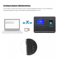 Aibecy Biometrischer Fingerabdruck Passwort Zeiterfassung Maschine Mitarbeiter Check-in Zeiterfassung Reader mit 2,8-Zoll-TFT-Bi