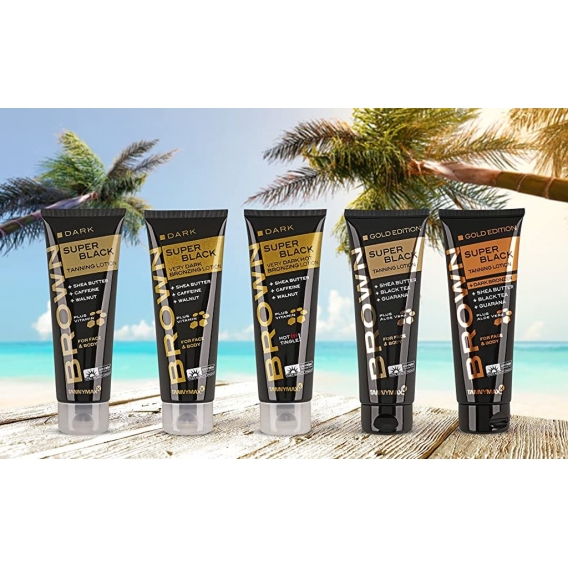 Tannymaxx Super Black Gold Very Dark Bronzer Lotion 1er Pack (1 x 125 ml) Bräunungsverstärker Für Sonne und Solarium 01140000