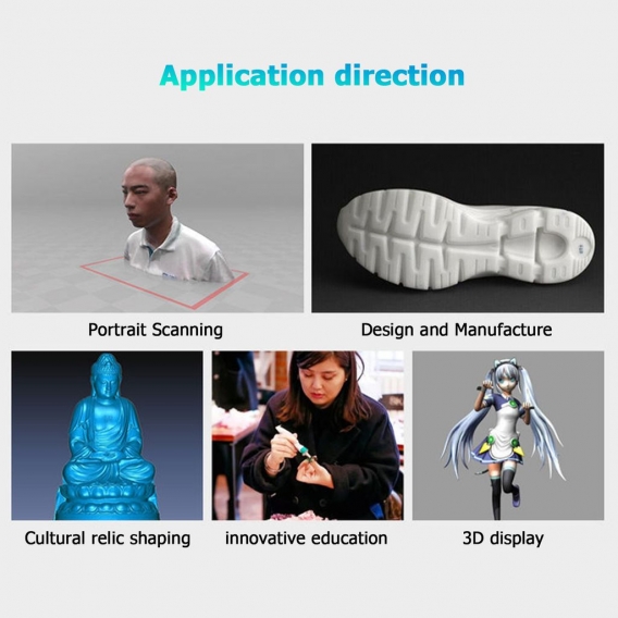 Handheld-Vollfarb-3D-Scanner 3D-Modellierungsscanner USB-betriebene Unterstützung STL/PLY/OBJ-Ausgabe