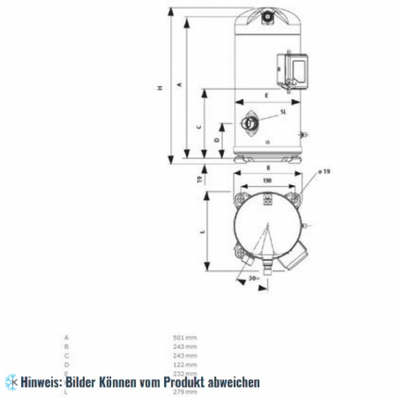 Kompressor Copeland Scroll, ZP103 KCE-TFD-522, R410A, 380 V, 50 Hz