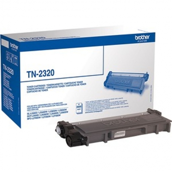 Brother TN-2320 Tonerkartusche - Schwarz - Laserdruck - Hoch Kapazität - 2600 Seiten (Pro Kartusche)