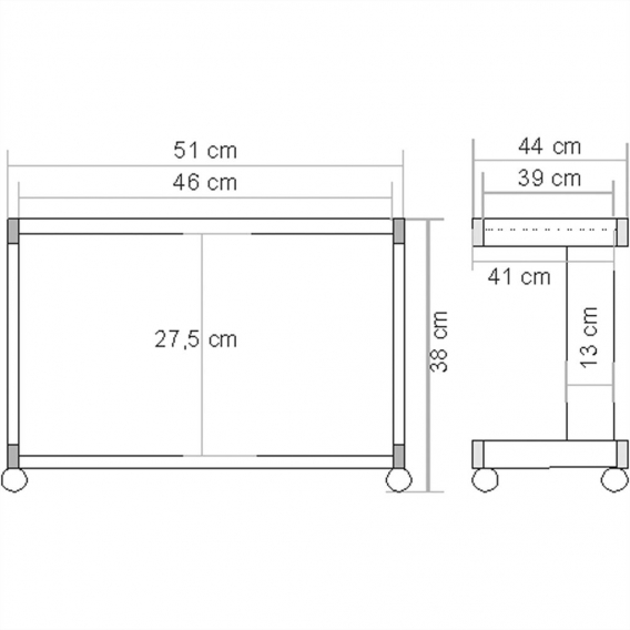 ROLINE Mini-Druckertisch, grau