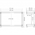 ROLINE Mini-Druckertisch, grau