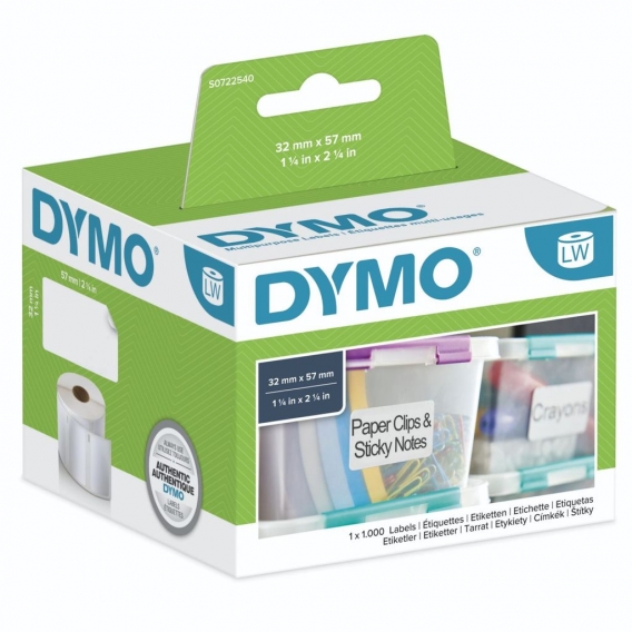 Dymo Vielzweck-Etiketten 32 x 57 mm weiß 1000 St.   11354