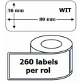 8 x Dymo 99010 kompatible Etiketten 89 mm x 28 mm - 260 Etiketten pro Rolle