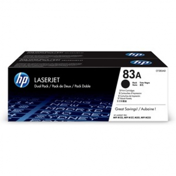 HP 83A Tonerkartusche - Schwarz Original - Doppelpack - Laserdruck - 2er Pack