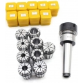 9 Stück ER32 Frühling Collet Set Spannzangenfutter MK3 M12 ER32 Satz Spannzangen 2-20mm Federzangenset für Fräser Gravurmaschine