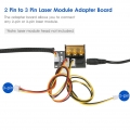 KKmoon 2-polige auf 3-polige Lasermodul-Adapterplatine Laser-3-Schnittstellen-Gravurmaschinen-Konvertierungsplatine mit 2-polige