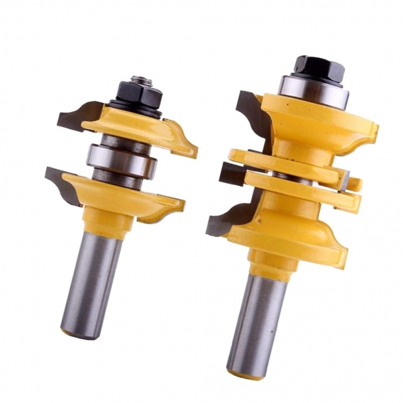 2tlg Groove und Tongue Zunge und Nut Router Bit Set für Graviermaschine Trimmmaschine, 12,7mm Schaftdurchmesser