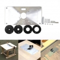 Multifunktionale Router Tisch Einlegeplatte Holzbaenke Aluminium Holz Router Trimmer Modelle Graviermaschine mit 4 Ringen Werkze