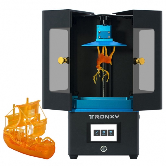 Tronxy UV Resin 3D-Drucker UV-Lichthaertung LCD-Harz 3D-Drucker  + 3D Drucker Resin Schwarz 500g LCD UV 405nm