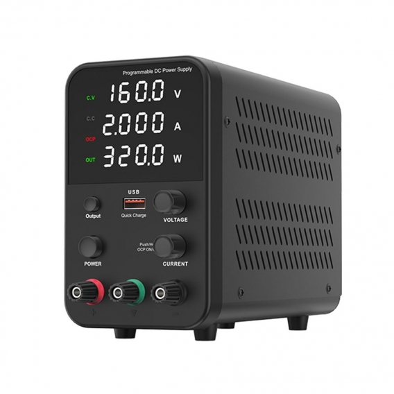 Bench DC-Netzteil Variable 30 V 10 A Digitalanzeige Einstellbares Schaltnetzteil CV CC mit Ausgangsschalter, USB-Schnellladeansc