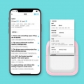 Tragbare Mini-Thermodrucker-App Drahtlose Lernhilfe Qr-Codes Drucken mit 1 Rolle Aufkleberpapier Intelligenter mobiler Drucker f