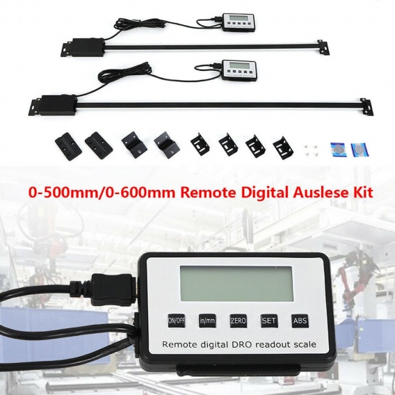 0-600 mm Linearskala, Digitalanzeige-Kit Verschiebung für Außenfräsen Drehen Digitalanzeige Fernbedienung für Fräsmaschinen Anba