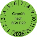 2000 Stück "Prüfetiketten" 50 mm -selbstklebende " nach BGV D29, Startjahr: 2026" ES-PRBGVD29-1-2026-50-579-PA