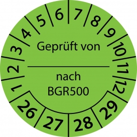 More about 10000 Stück "Prüfetiketten" 30 mm -selbstklebende " von... nach BGR 500, Startjahr: 2026" ES-PRBGR500-4-2026-30-579-PA