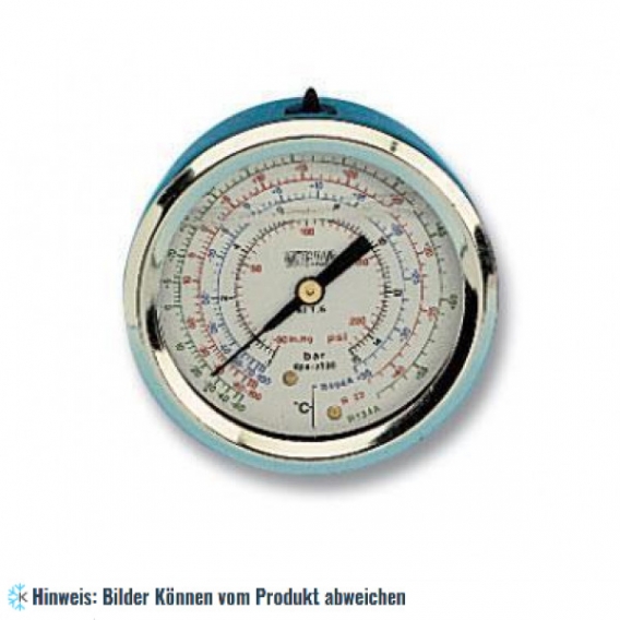 Manometer Ø60, Ölfüllung, Klasse 1.6, Anschluß auf der Rückseite, Befestigungswinkel und Edelstahl-Gehäuse WIGAM ML60/53C4S/A4