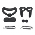 Farbe Schwarz Abdeckung Set für Oculus Quest, Touch Controller Grip Abdeckung, Knuckle Strap Objektiv Schützen Abdeckung Set, fü