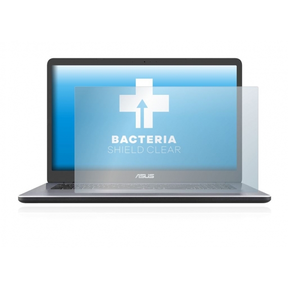 upscreen Schutzfolie für Asus VivoBook F705QA-BX031T Antibakterielle Folie Klar Anti-Kratzer