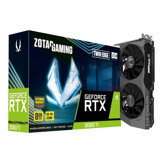 Zotac RTX3060 TI Twin Edge OC LHR    8GB GDDR6 HDMI 3xDP