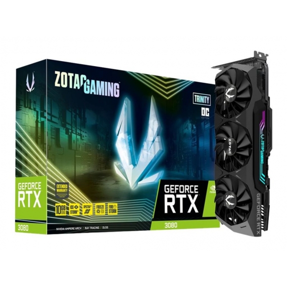 Zotac GAMING GeForce RTX 3080 Trinity OC LHR, GeForce RTX 3080, 10 GB, GDDR6X, 320 Bit, 7680 x 4320 Pixel, PCI Express x16 4.0