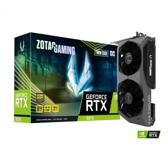 Zotac GAMING GeForce RTX 3070 Twin Edge OC LHR, GeForce RTX 3070, 8 GB, GDDR6, 256 Bit, 7680 x 4320 Pixel, PCI Express x16 4.0