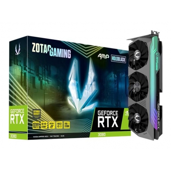 Zotac GAMING GeForce RTX 3080 AMP Holo LHR, GeForce RTX 3080, 10 GB, GDDR6X, 320 Bit, 7680 x 4320 Pixel, PCI Express x16 4.0