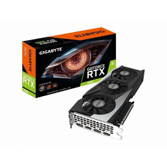 Gigabyte GV-N3060GAMING OC-12GD, LHR-Version NVIDIA, 12 GB, GeForce RTX 3060, GDDR6, PCI-E 4.0 x 16, Prozessorfrequenz 1837 MHz,