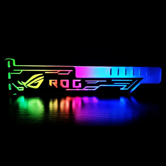 RGB25 RGB-Grafikkartenstaender Buntes horizontales 12V 4Pin-Netzteil mit LED-Lichtkartenhalter