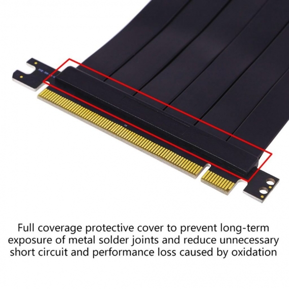 AcserGery SPT Full Speed ​​3.0 PCIE X16 Riser Cable Grafikkartenverlängerung für GPU Vertical Full Speed ​​3.0 Grafikkartenverlä