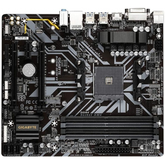 GIGABYTE B450M DS3H V2 (AMD Ryzen AM4/Micro ATX/M.2/HMDI/DVI/USB 3.1/DDR4/Motherboard)